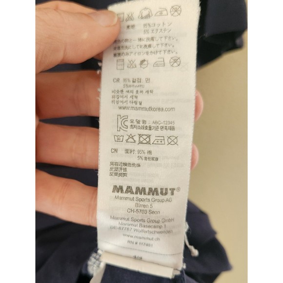 Mammut Blue Mommoth T-Shirt Mens Medium - Picture 5 of 7